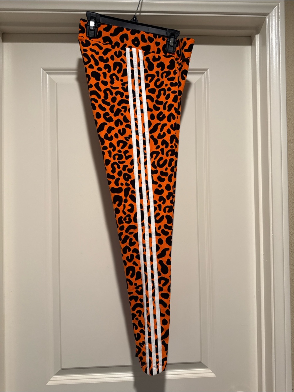 Adidas Leopard Print Leggings with Side Stripes - Picture 7 of 7